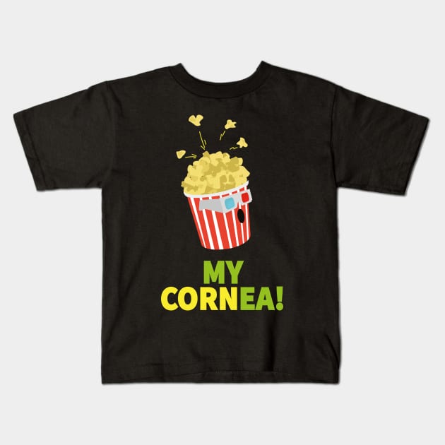 My Cornea | Popcorn | 3d Glasses Kids T-Shirt by Fluffy-Vectors